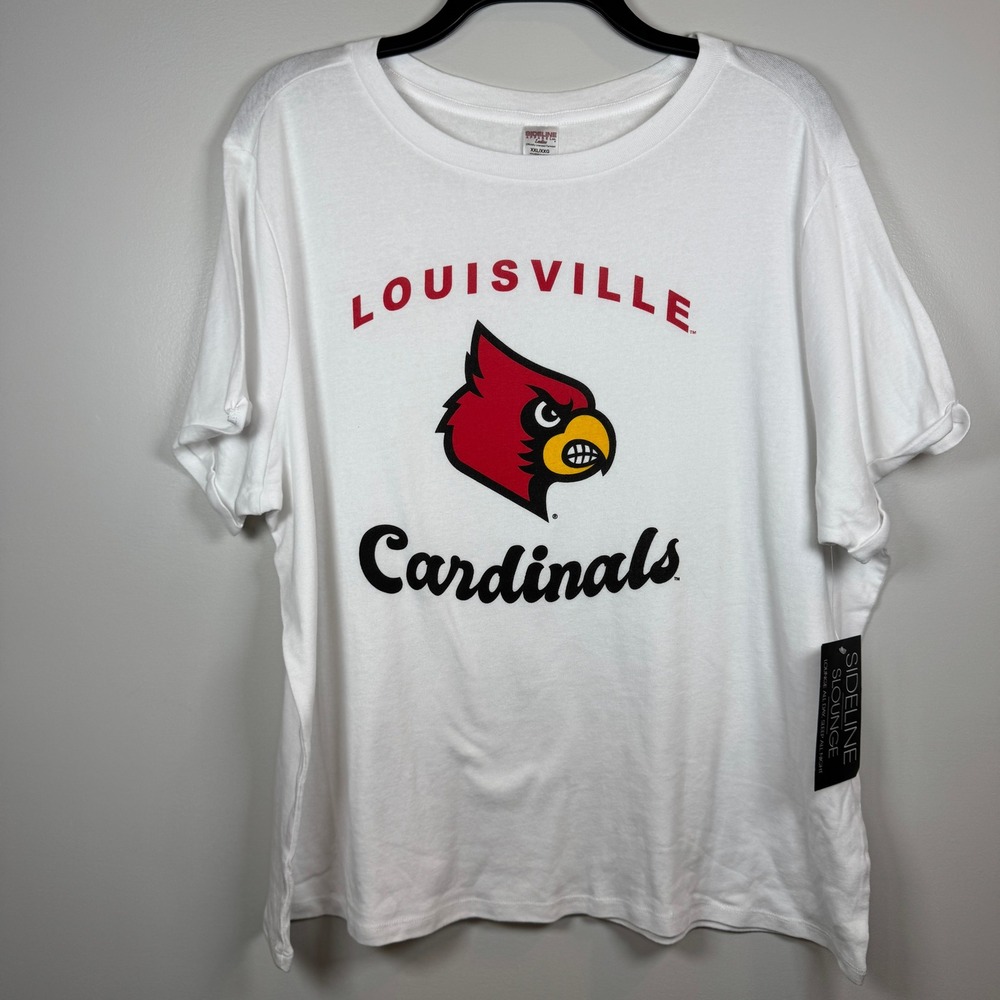 Sideline Apparel‎ Louisville Cardinals Tee Womens XXL White Organic Cotton NWT